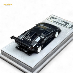 TPC Lamborghini Countach LBWK Black White Wheels Malaysia Exclusive Openable - 1:64 (ONLINE ORDER ONLY)