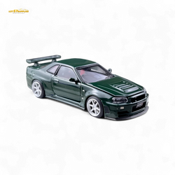 PGM Nissan GTR R34 Z-TUNE - British Green 1:64 Luxury Box 1:64 (ONLINE ORDER ONLY)