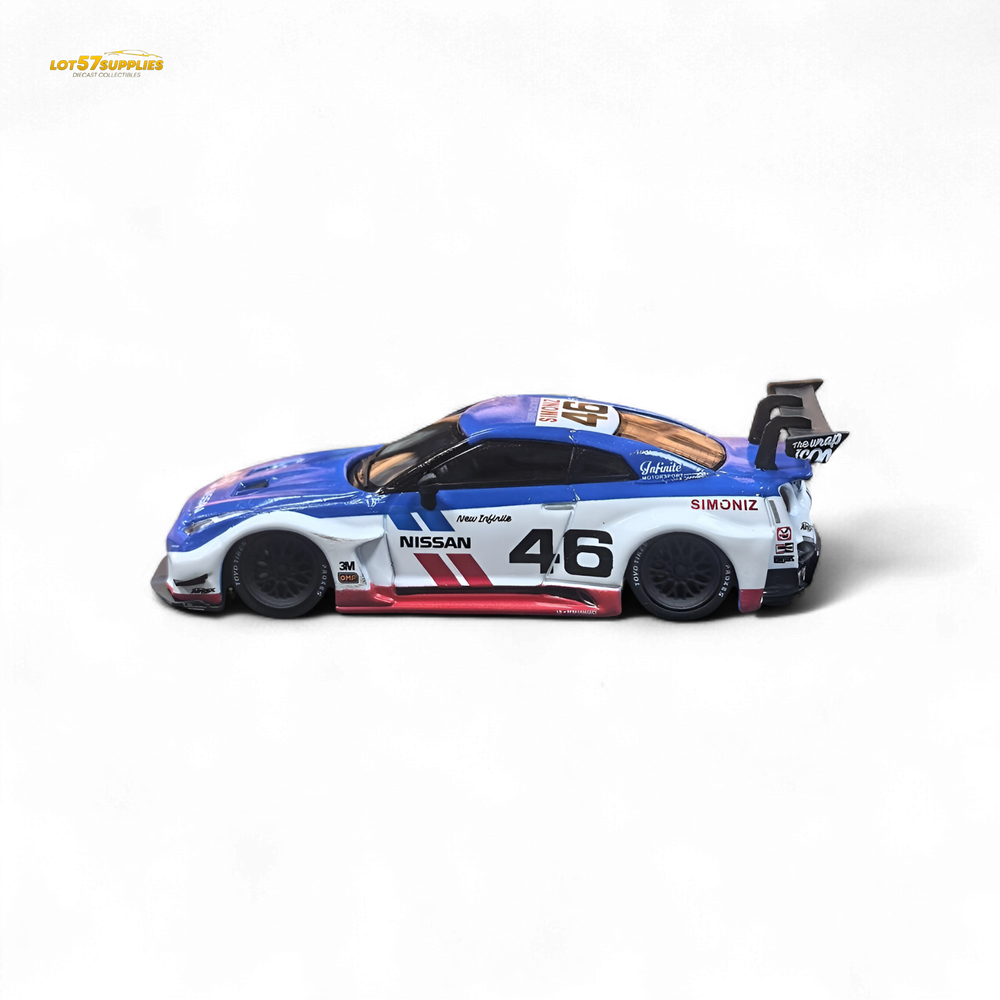 MC LB GTR R35 GT - BRE White Blue Top Livery 1:64 (ONLINE ORDER ONLY)