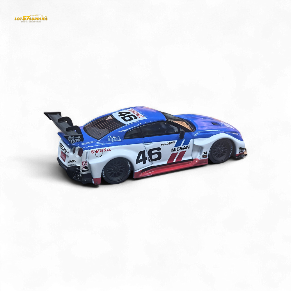 MC LB GTR R35 GT - BRE White Blue Top Livery 1:64 (ONLINE ORDER ONLY)