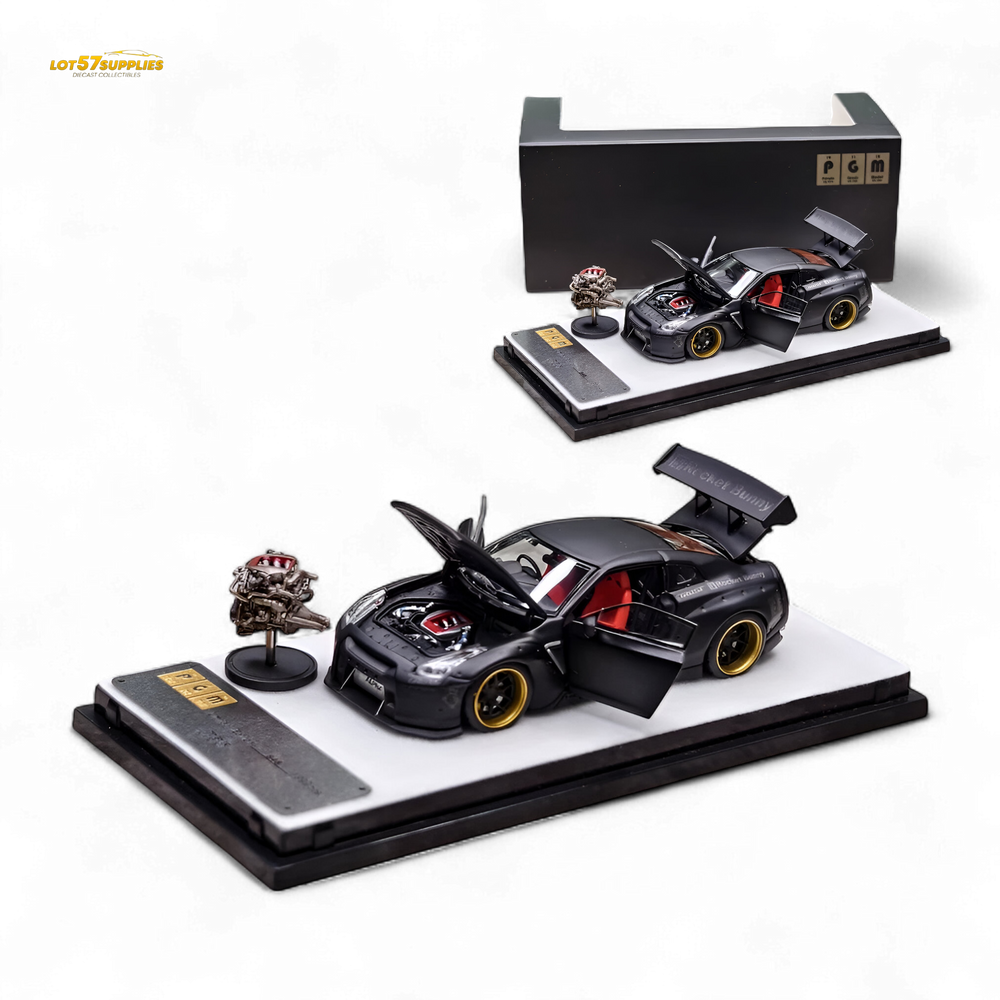 PGM Rocket Bunny R35 - Matte Black Ordinary version 1:64 (ONLINE ORDER ONLY)