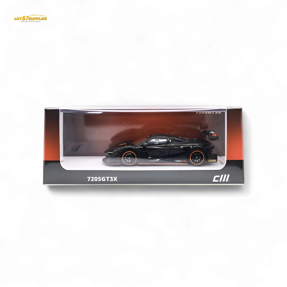 CM MODEL McLaren 720SGT3X - Black 1:64 (ONLINE ORDER ONLY)