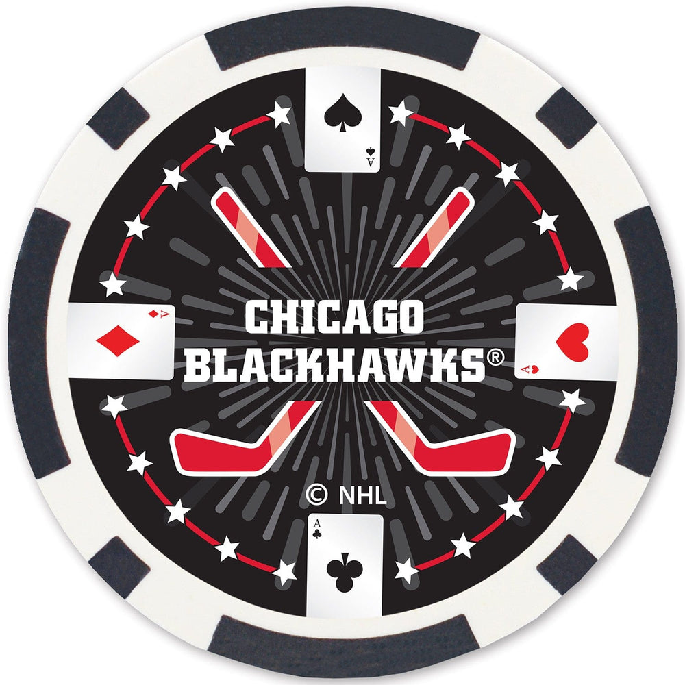 Chicago Blackhawks 100 Piece Poker Chips (ONLINE ORDER ONLY)