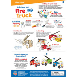 Firetruck Wood Craft & Paint Kit (ONLINE ORDER ONLY)