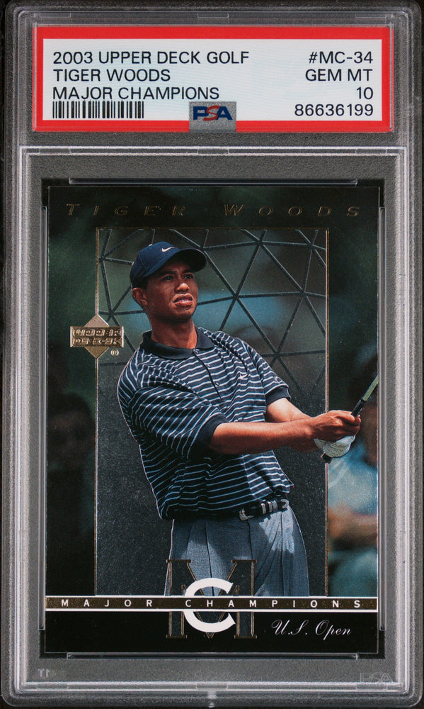 2003 UPPER DECK MAJOR CHAMPIONS TIGER WOODS #MC-34 - PSA 10 (Online Order Only)
