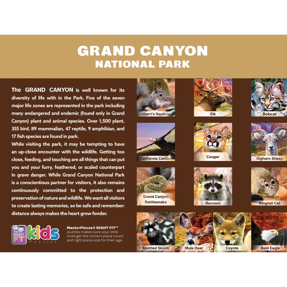 Wildlife of Grand Canyon National Park - 100 Piece Jigsaw Puzzle