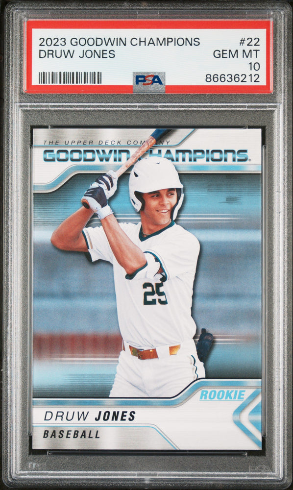 2023 UPPER DECK GOODWIN CHAMPIONS DRUW JONES  #22 - PSA 10 (Online Order Only)