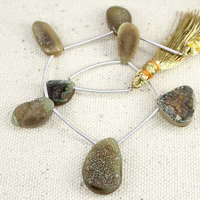 Sage Agate Drusy Freeform Beads (ONLINE ORDER ONLY)