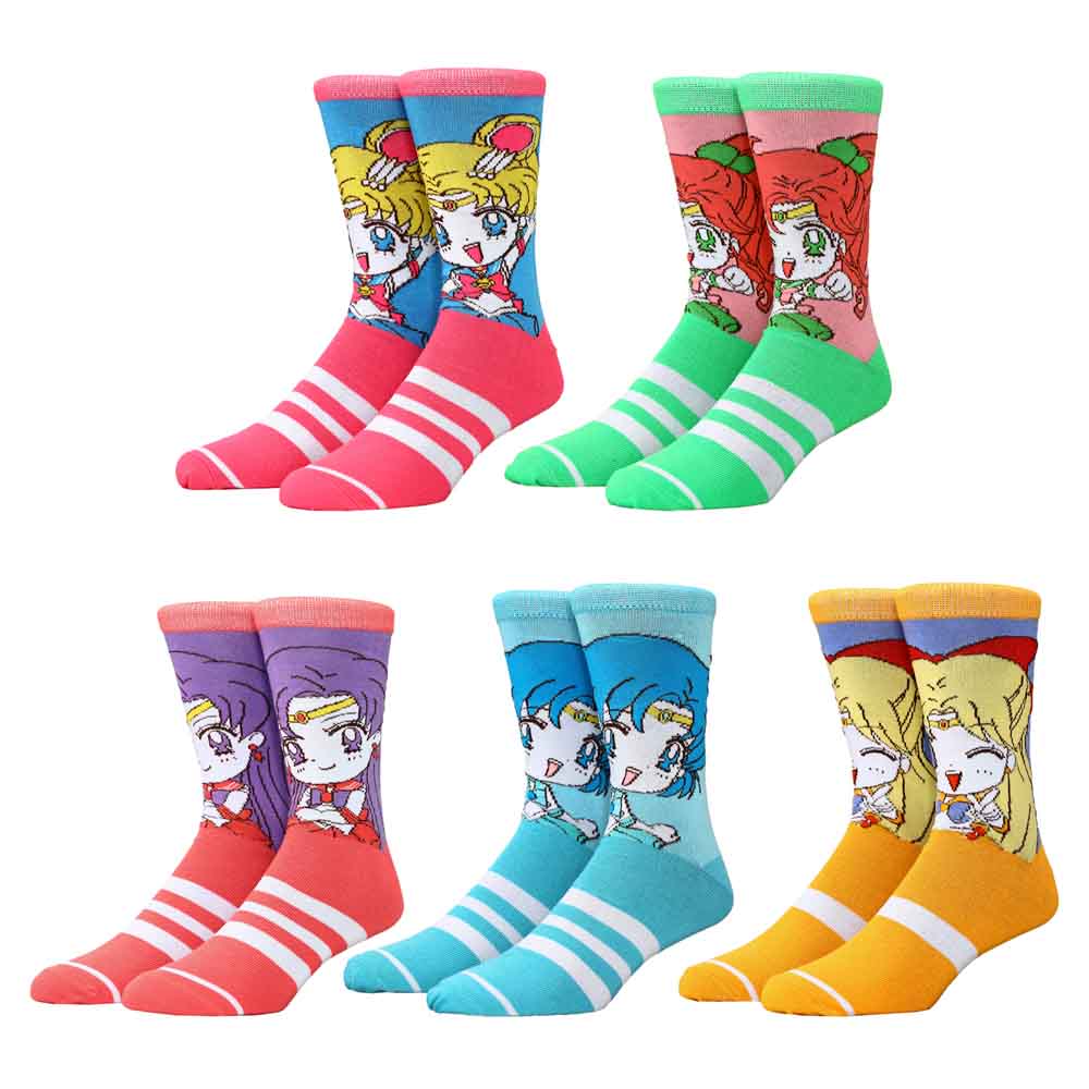 Sailor Moon Sailor Scouts 5-Pack Unisex Crew Socks (Online Order Only)