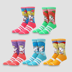 Sailor Moon Sailor Scouts 5-Pack Unisex Crew Socks (Online Order Only)