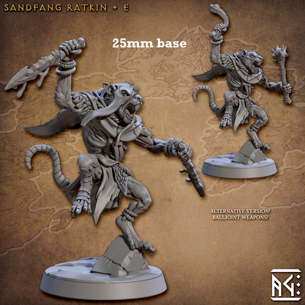 Sandfang Ratkin: Sculpt E (Male Ratkin Assassin) (Online Order Only)
