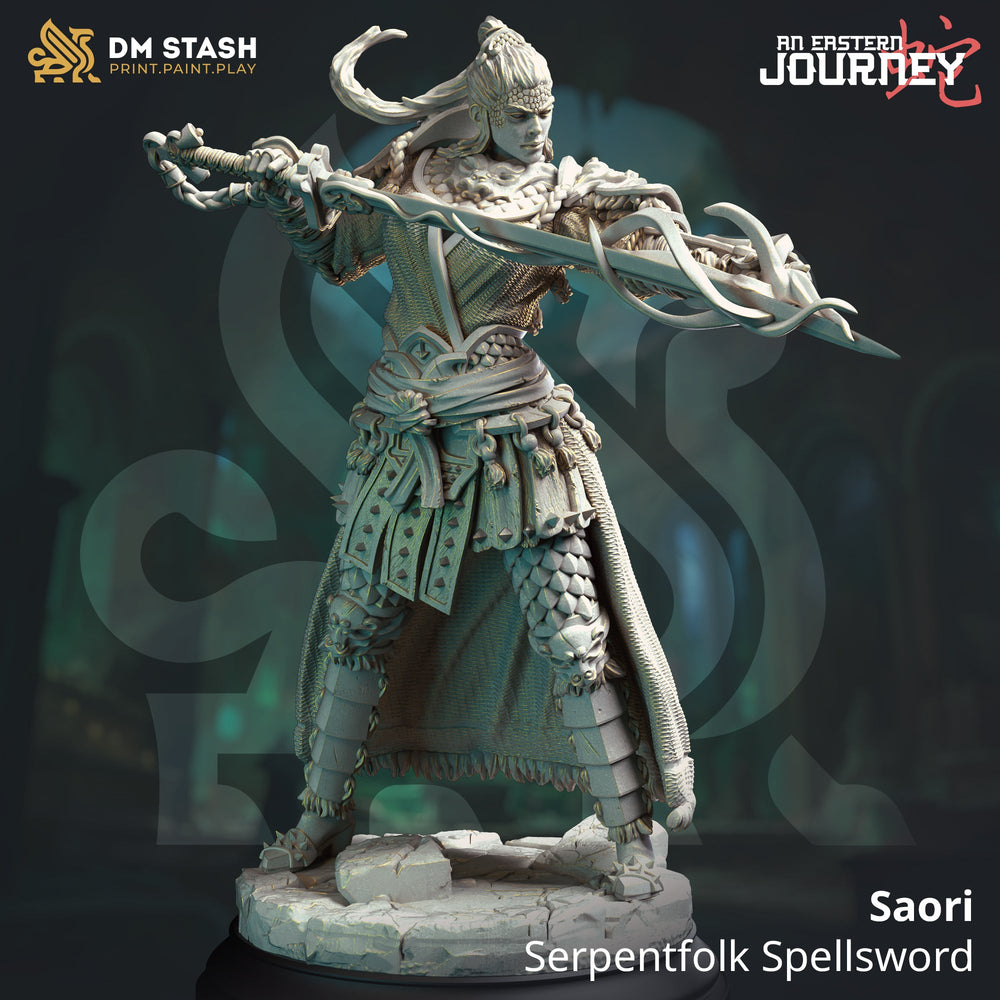 Saori, Serpentfolk Sellsword (Female Yuan-ti Mercenary) (Online Order Only)