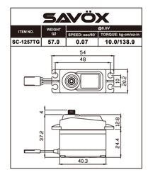 Savox Black Edition 1/10 Size Coreless Digital Servo (ONLINE ORDER ONLY)