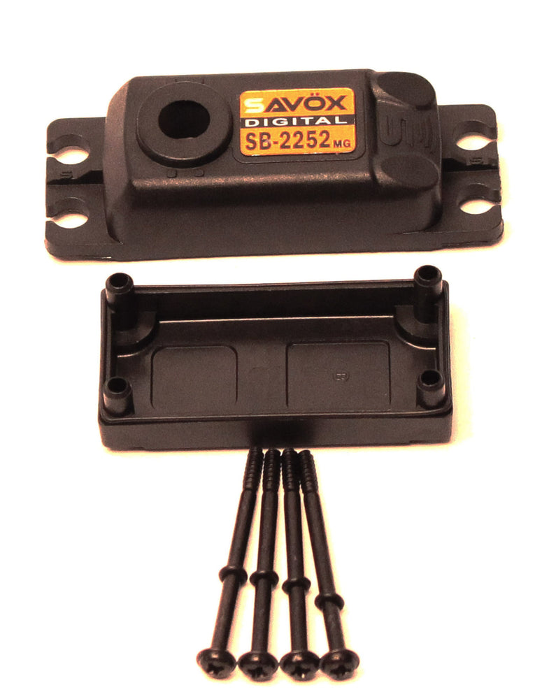 Savox TOP AND BOTTOM SERVO CASE WITH SCREWS FOR SGSB2252MG (ONLINE ORDER ONLY)