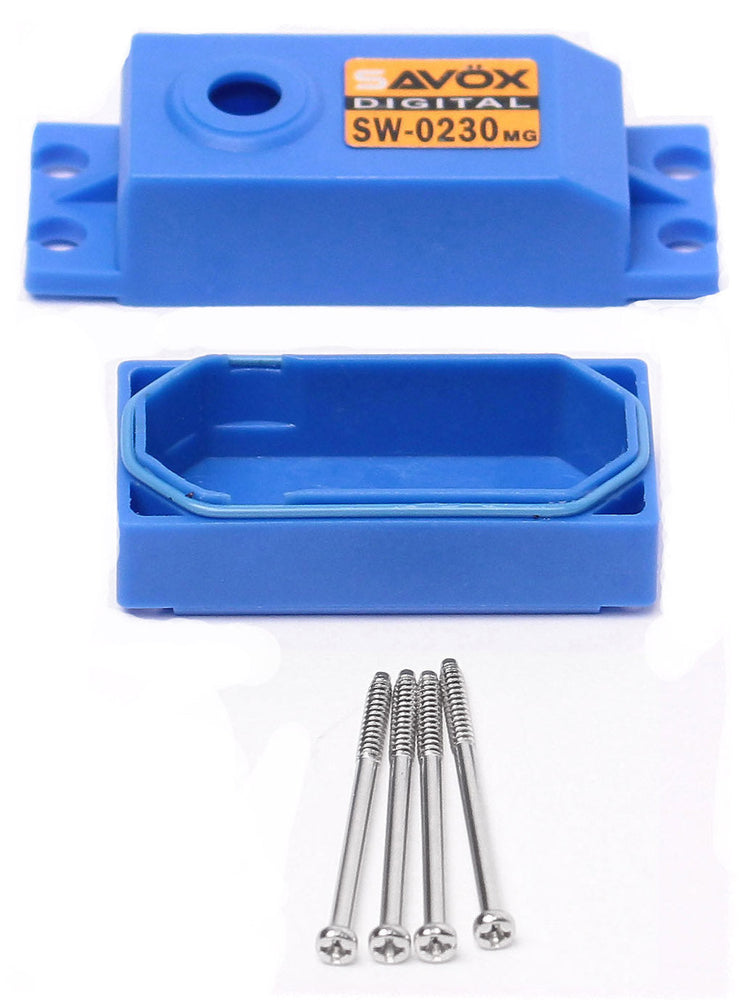 Savox TOP AND BOTTOM SERVO CASE WITH SCREWS FOR SGSW0230MG (ONLINE ORDER ONLY)