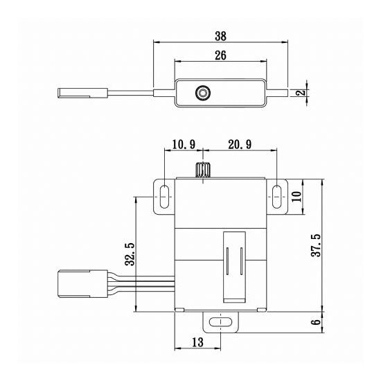 Savox High Torque Ultra Slim Metal Gear Wing Servo (ONLINE ORDER ONLY)
