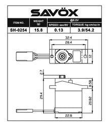 Savox Micro Digital Servo with Soft Start 0.13sec / 54oz @ 6V (ONLINE ORDER ONLY)