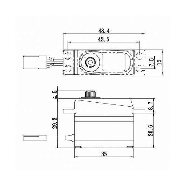 Savox SAVSV1250MGP High Voltage Micro Tail Servo Soft Start (ONLINE ORDER ONLY)