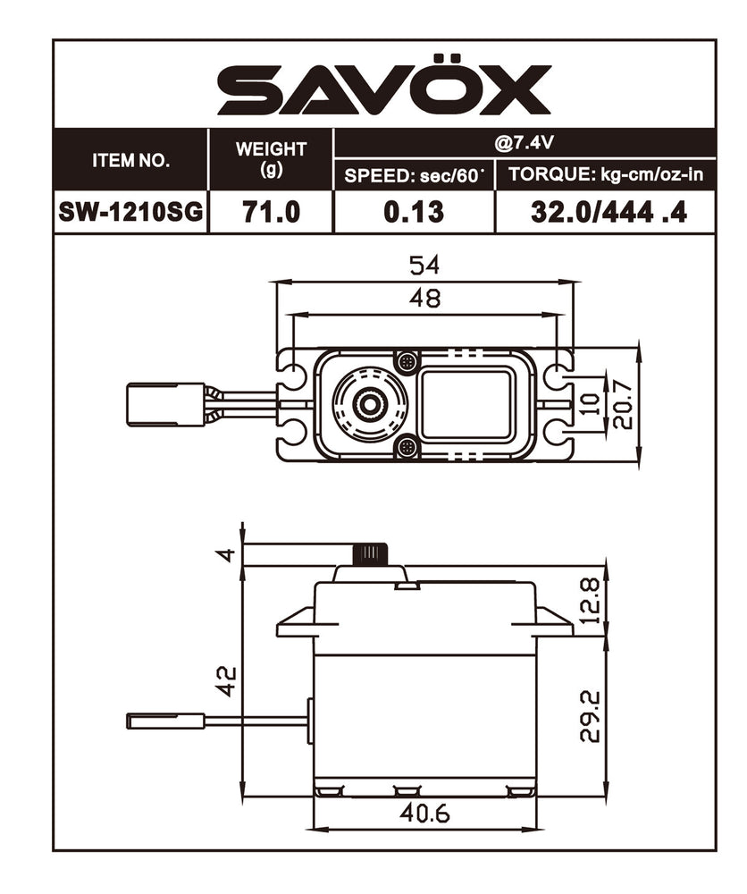 Savox Waterproof Coreless Digital Servo Aluminum Case (ONLINE ORDER ONLY)