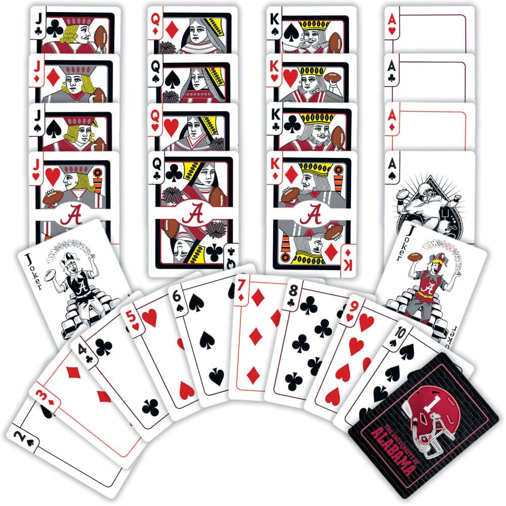 Alabama Crimson Tide Neon-Styled Playing Cards - 54 Card Deck (ONLINE ORDER ONLY)