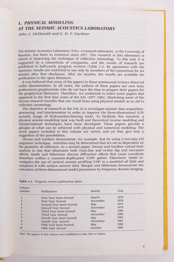 Seismic Studies in Physical Modeling (ONLINE ORDER ONLY)