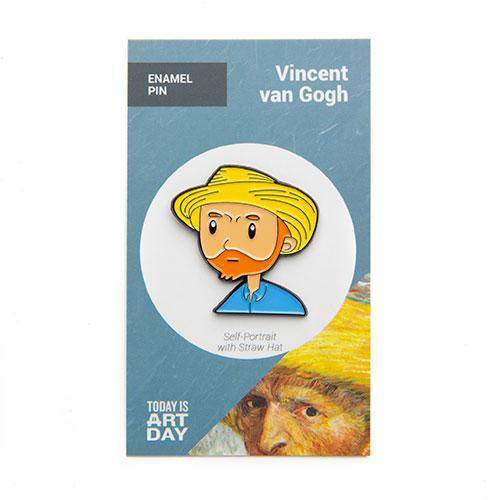 Self-Portrait with Straw Hat Enamel Pin - Today is Art Day (ONLINE ORDER ONLY)