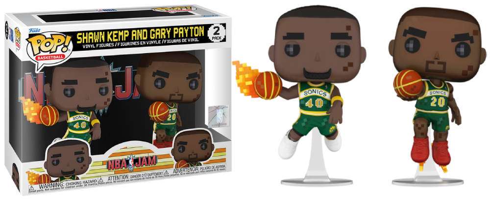 Shawn Kemp and Gary Payton (8-Bit, Basketball) 2-pk (Online Order Only)