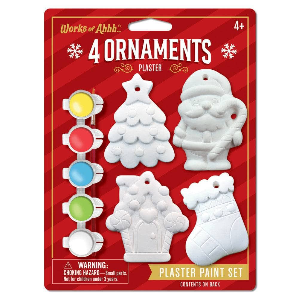 Holiday Ornaments - 4-Pack Plaster Paint Kit (ONLINE ORDER ONLY)