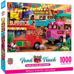 Food Truck Roundup - Taste of the Southwest 1000 Piece Jigsaw Puzzle (ONLINE ORDER ONLY)
