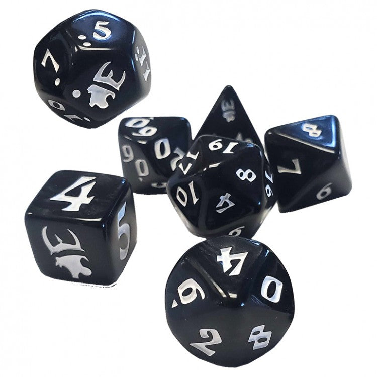 Munchkin: Black and White Dice (7) (ONLINE ORDER ONLY)