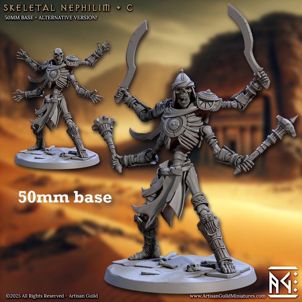 Skeletal Nephilim: Sculpt C (Four-Armed Skeleton Warrior) (Online Only)