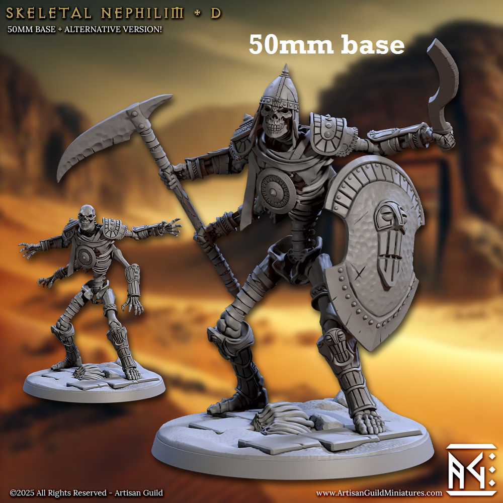 Skeletal Nephilim: Sculpt D (Four-Armed Skeleton Warrior) (Online Only)