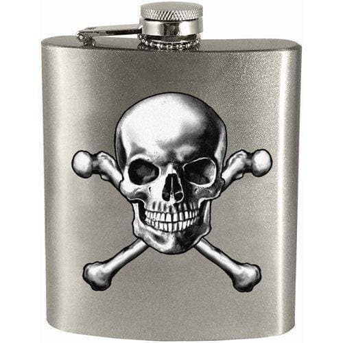 Skull and Crossbones 7oz. Hip Flask (Online Order Only)