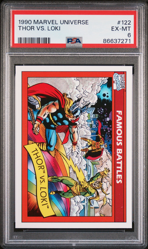 1990 MARVEL UNIVERSE THOR VS. LOKI  #122 - PSA 6 (Online Order Only)