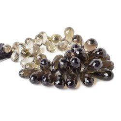 Smoky & Champagne Quartz Beads Tear Drop Briolette (ONLINE ORDER ONLY)