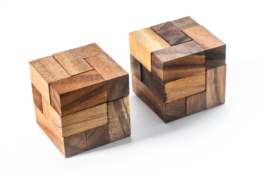 Soma Cube Puzzle - two sets with 50 challenge cards (Online Order Only)