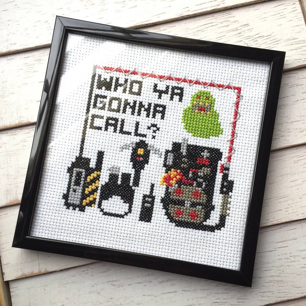 Who You Gonna Call? Cross Stitch Kit – Ghostbusters-Inspired  Design (6”) (ONLINE ORDER ONLY)