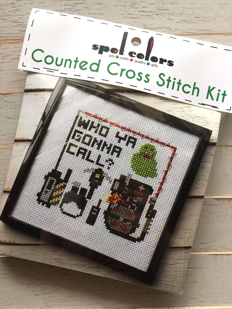 Who You Gonna Call? Cross Stitch Kit – Ghostbusters-Inspired  Design (6”) (ONLINE ORDER ONLY)