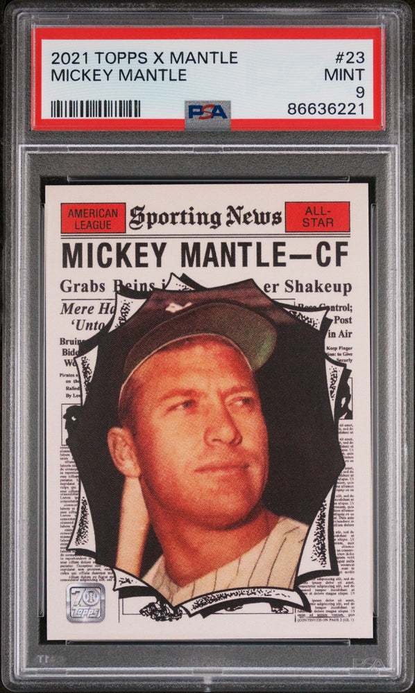 2021 TOPPS X MICKEY MANTLE COLLECTION #23 - PSA 9 (Online Order Only)