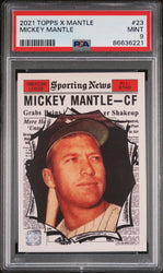 2021 TOPPS X MICKEY MANTLE COLLECTION #23 - PSA 9 (Online Order Only)