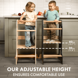 Stable Montessori Tower: Wooden Growing Chair - Beige (ONLINE ORDER ONLY)