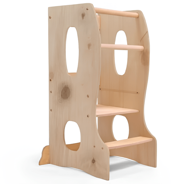 Stable Montessori Tower: Wooden Growing Chair - Beige (ONLINE ORDER ONLY)