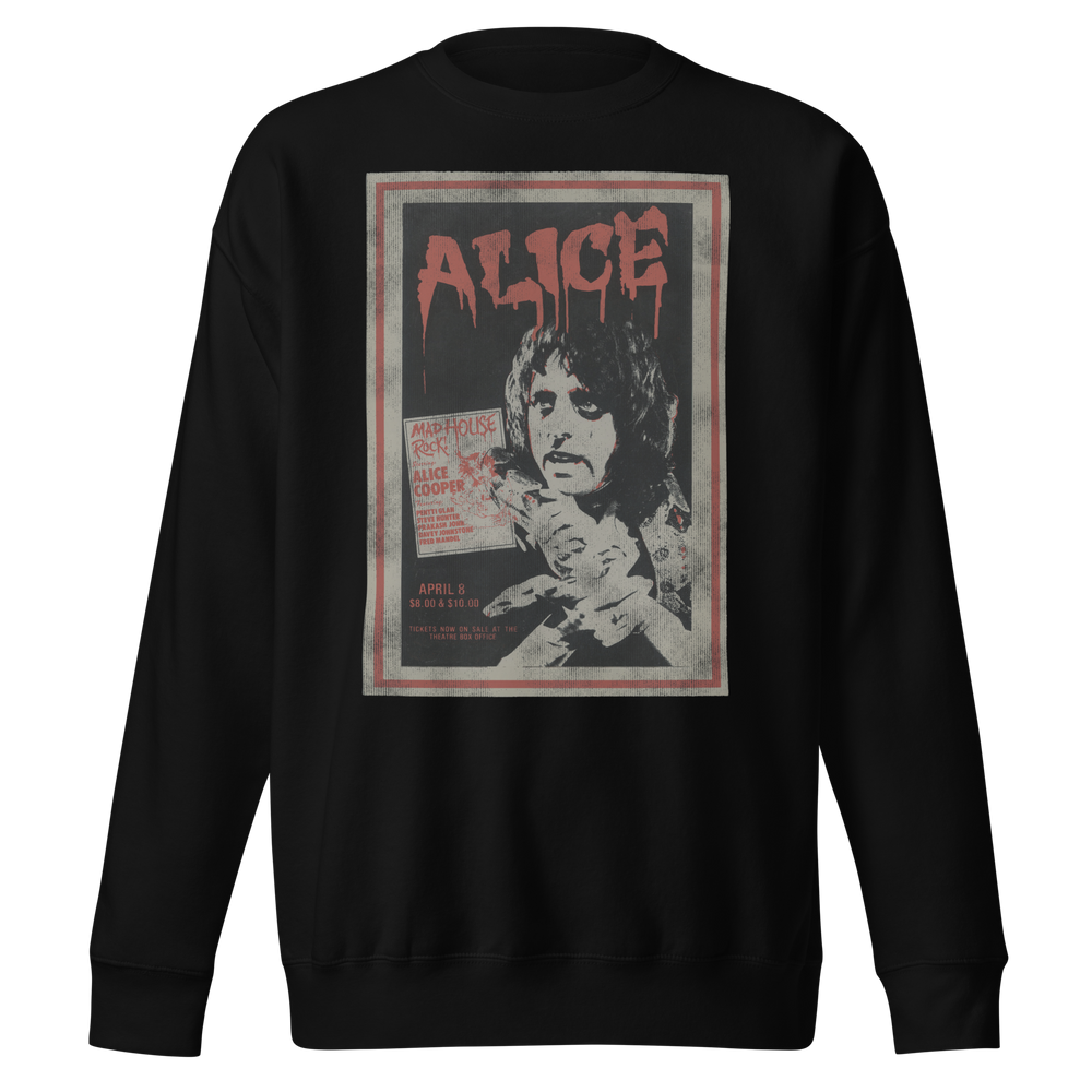 Alice Cooper Madhouse Vintage Sweatshirt [] (ONLINE ORDER ONLY)
