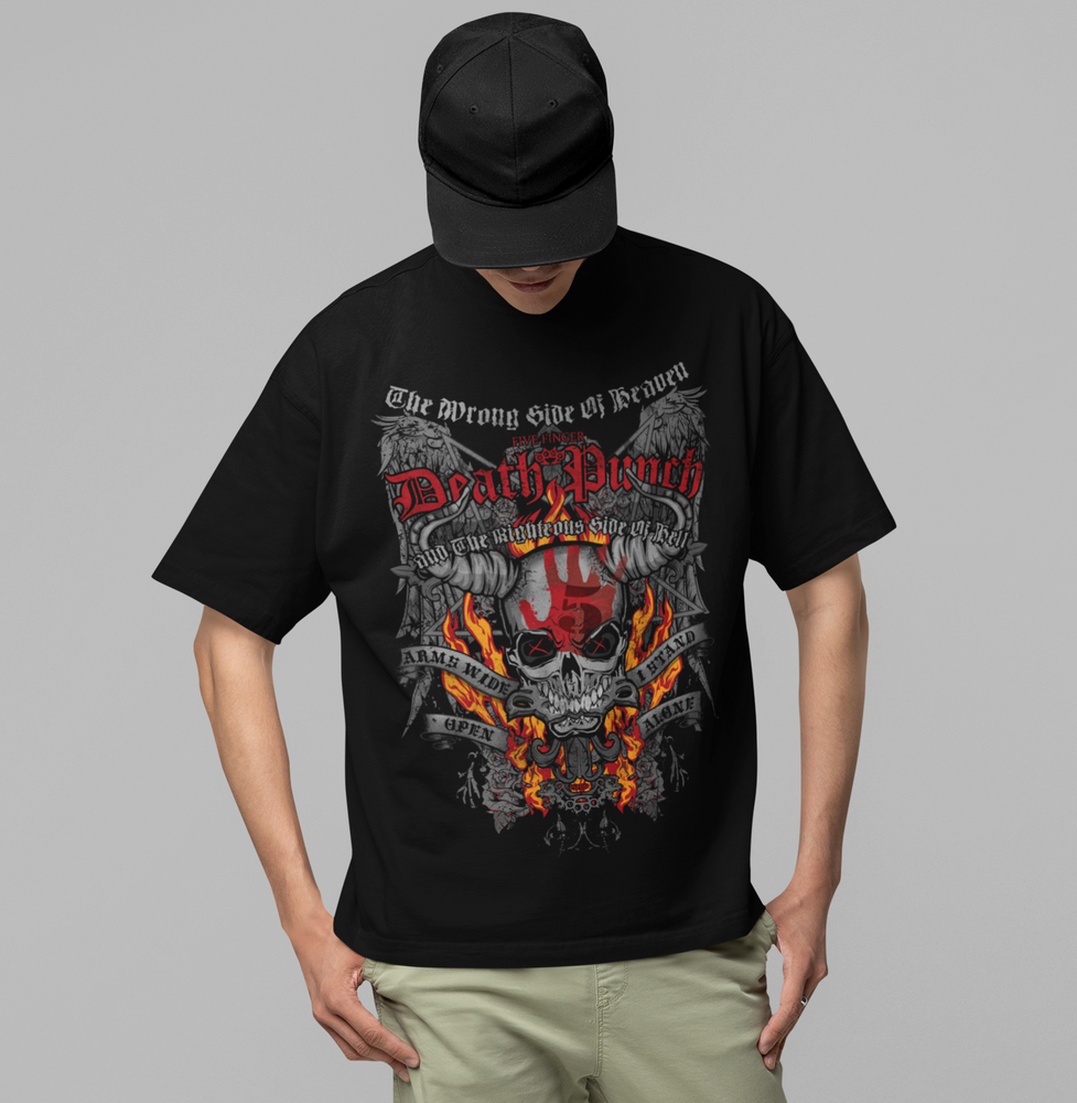 Five Finger Death Punch - Wrong or Righteous Jumbo Print T-Shirt [] (ONLINE ORDER ONLY)