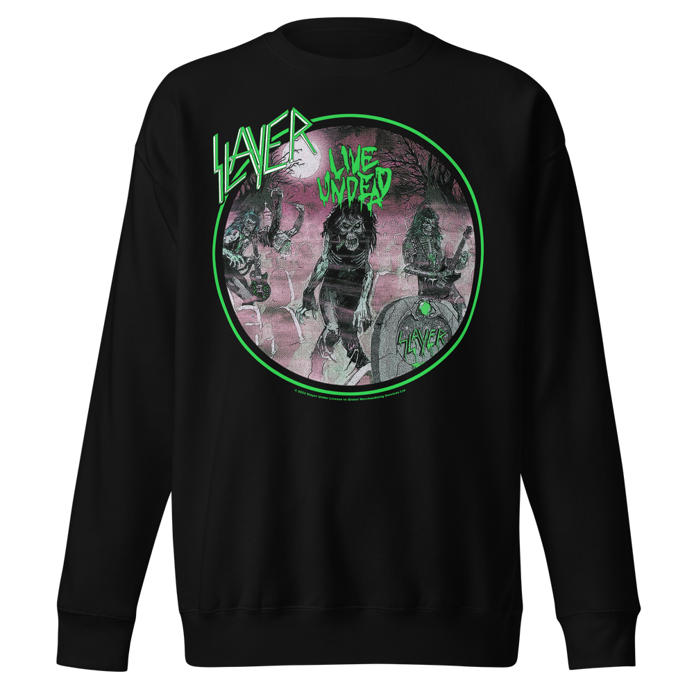 Slayer Neon Green Undead Jumbo Print Sweatshirt [] (ONLINE ORDER ONLY)