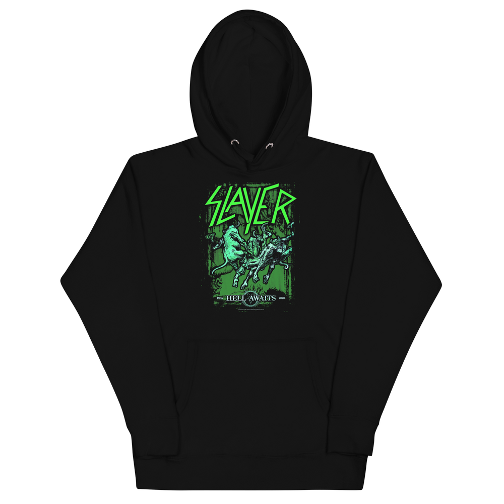 Slayer Neon Hell Awaits Classic Hoodie [] (ONLINE ORDER ONLY)