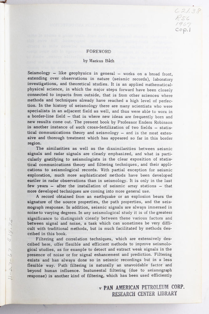 Statistical Communication and Detection (ONLINE ORDER ONLY)
