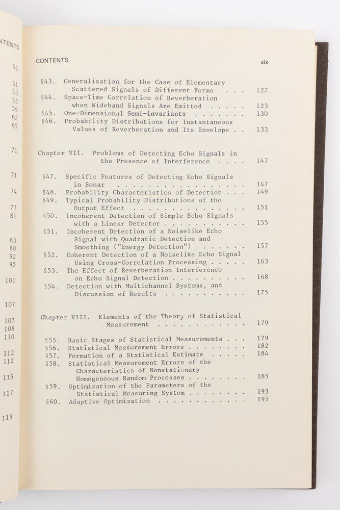 Statistical Methods in Sonar (ONLINE ORDER ONLY)