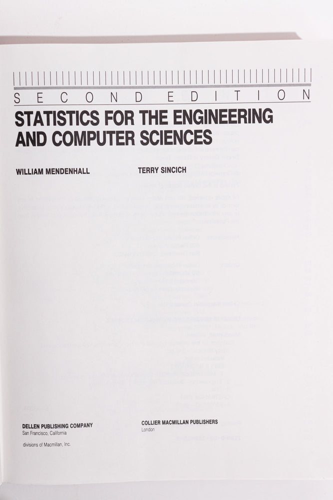 Statistics for the Engineering and Computer Sciences (ONLINE ORDER ONLY)