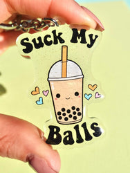 Suck My Balls Acrylic Keychain (Online Order Only)
